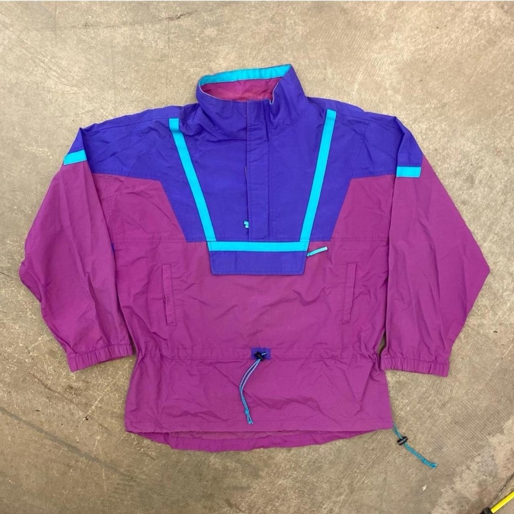 Vintage L.L. Bean Anorak Retro Colorblock Windbreaker Jacket 90s Size Large